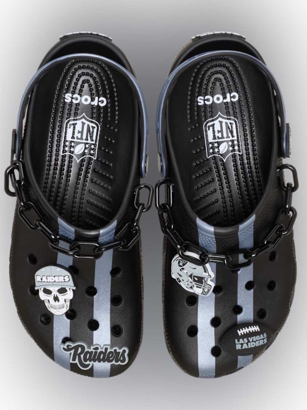 NFL Las Vegas Raiders Classic Clog Crocs Size M/10